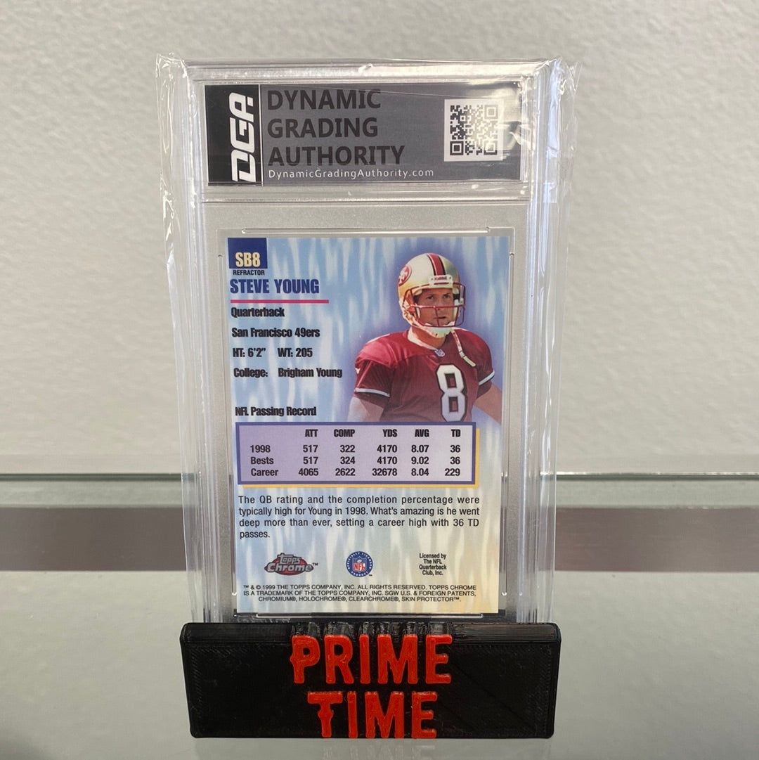 1999 Steve Young Topps Chrome Refractor DGA 8.5
