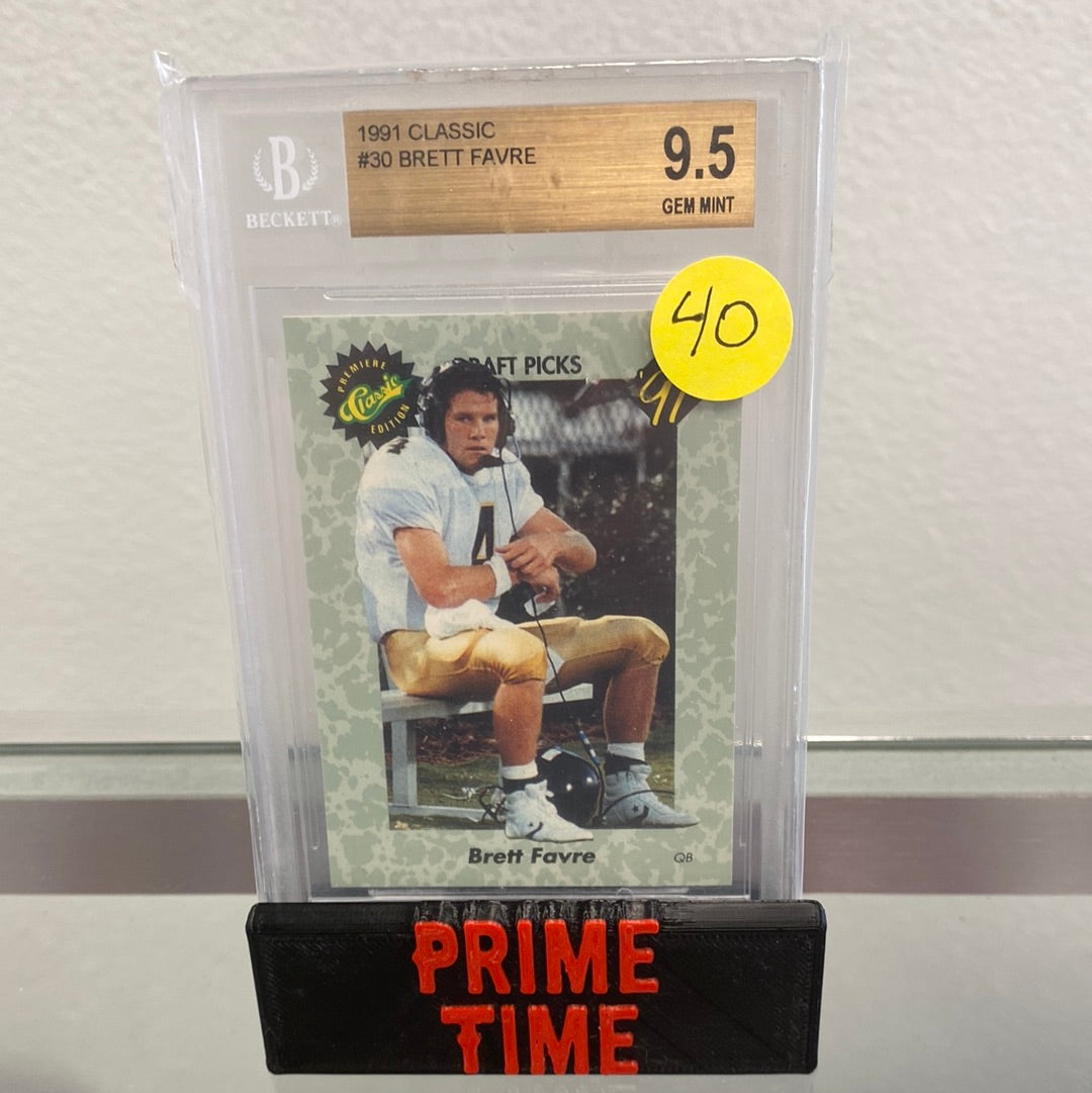 1991 Brett Favre Premiere Classic Edition Beckett 9.5