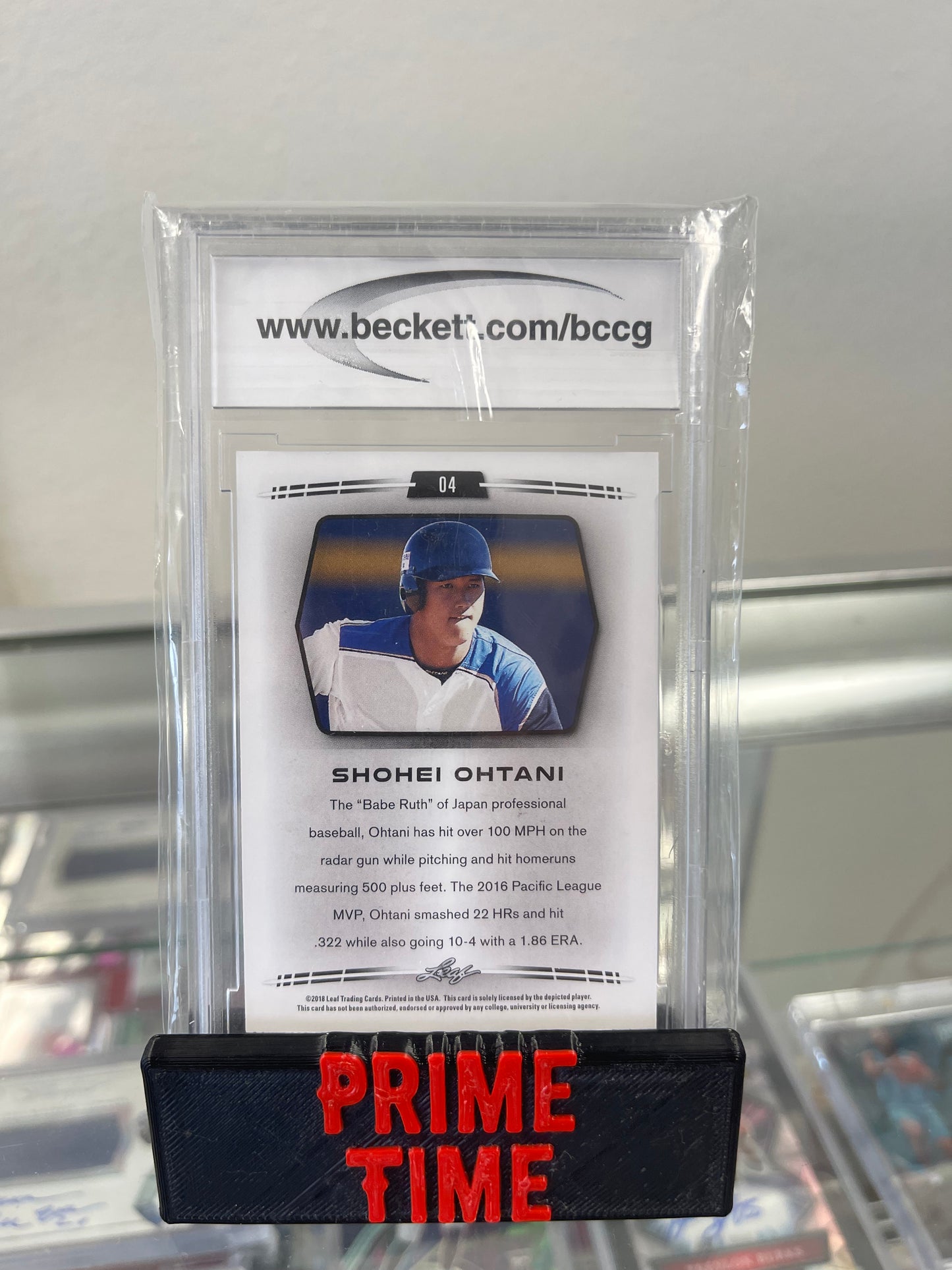 2018 Leaf Shohei Ohtani Leaf Rookie BCCG Mint 10