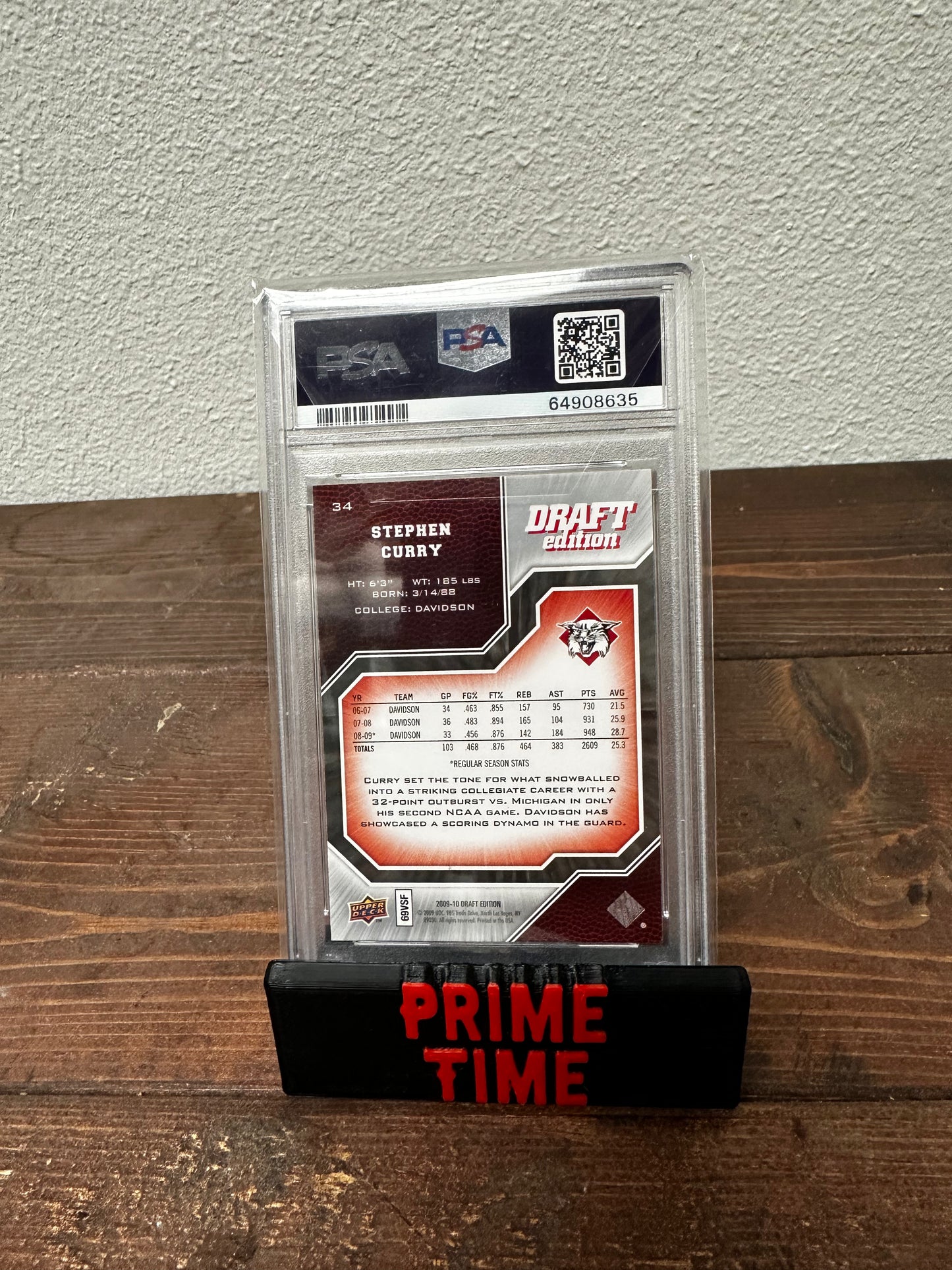 2009 Stephen Curry PSA 9 Rookie Upper Deck