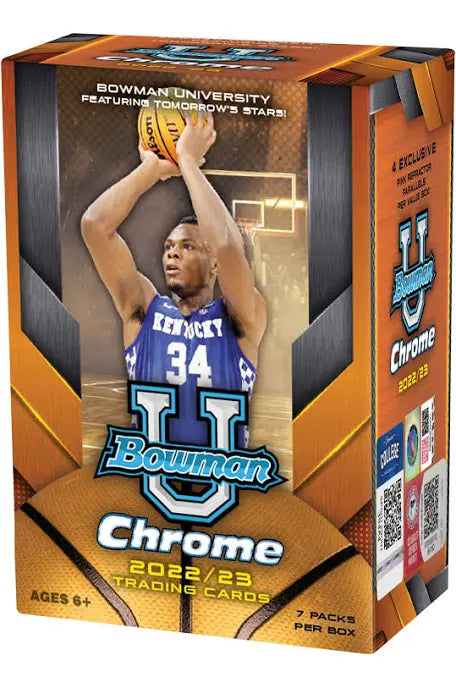 2022-2023 Bowman U Chrome Basketball Value Box - Factory Sealed Hobby 1 N 4 Auto
