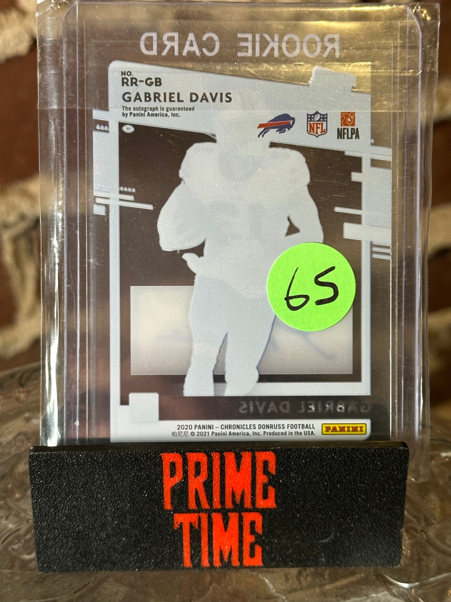 2020 Gabriel Davis Clearly Donruss Rated Rookie RC /25 Rare
