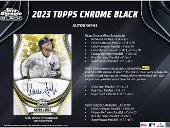 2023 Topps Chrome Black Hobby Box