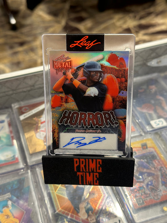 2025 Dexter Mccleon Leaf Metal Horror 1/1 Pumpkin Auto Rare!