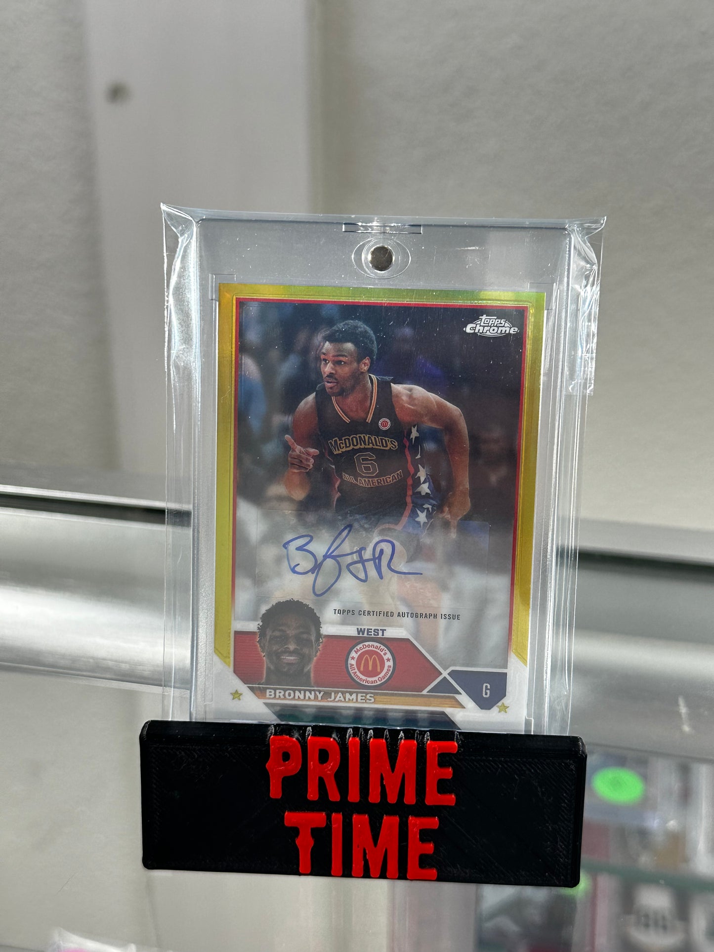 Bronny James /75 Topps Chrome Rookie Auto