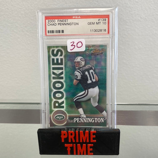 2000 Chad Pennington Topps Finest Rookie /2400 PSA 10