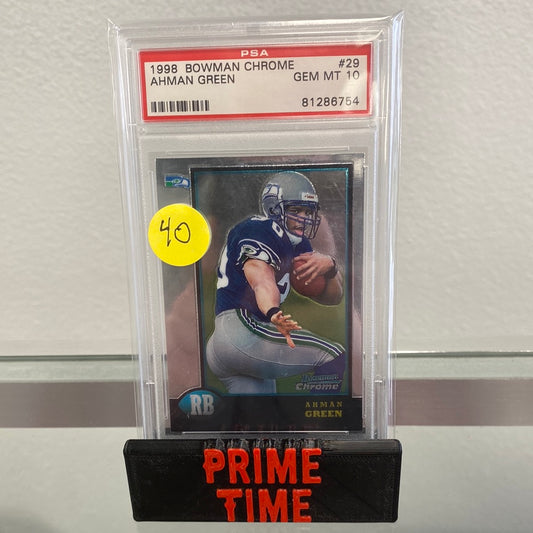 1998 Ahman Green Bowman Chrome Rookie PSA 10
