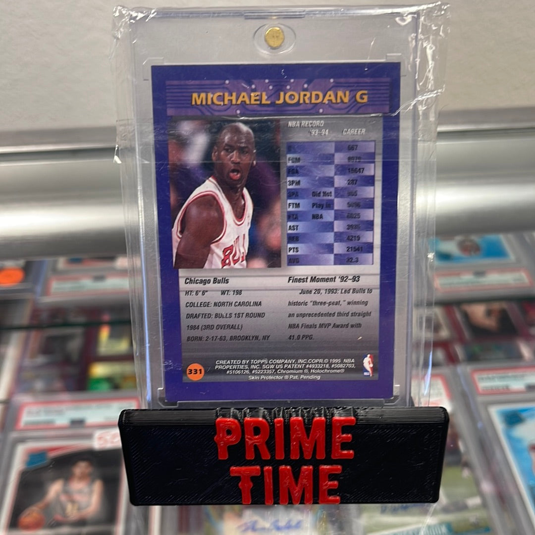 1995 Michael Jordan Topps Finest #331 Clean Protector Coating