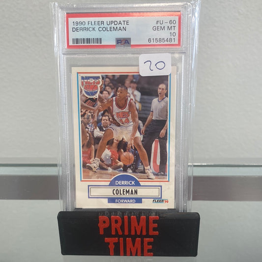 1990 Derrick Coleman Fleer Update Rookie PSA 10