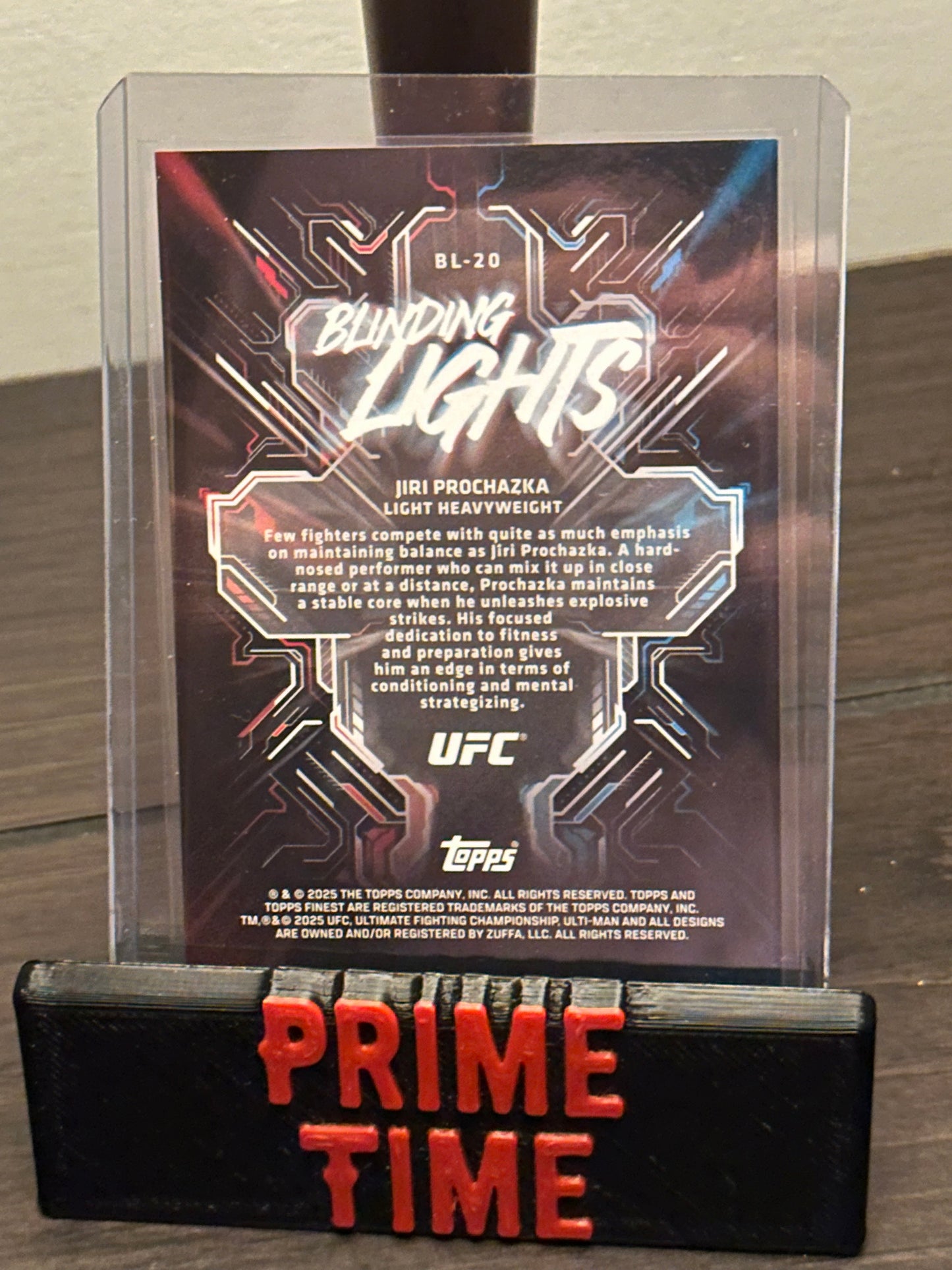 2025 Topps Finest UFC Jiri Prochazka Blinding Lights BL-20 Case Hit SSP