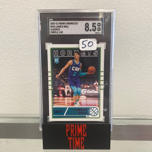 LaMelo Ball 2020 Panini Chronicles Purple /49 Rookie SGC 8.5