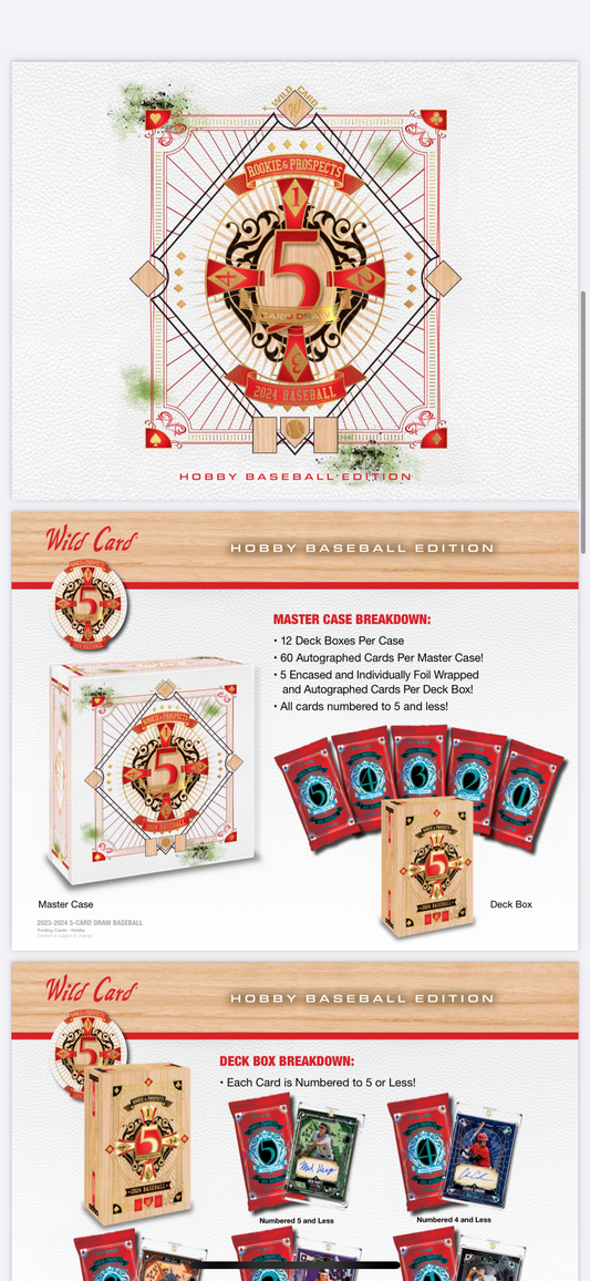 Wild Card 5 Card Draw Hobby Box Presell