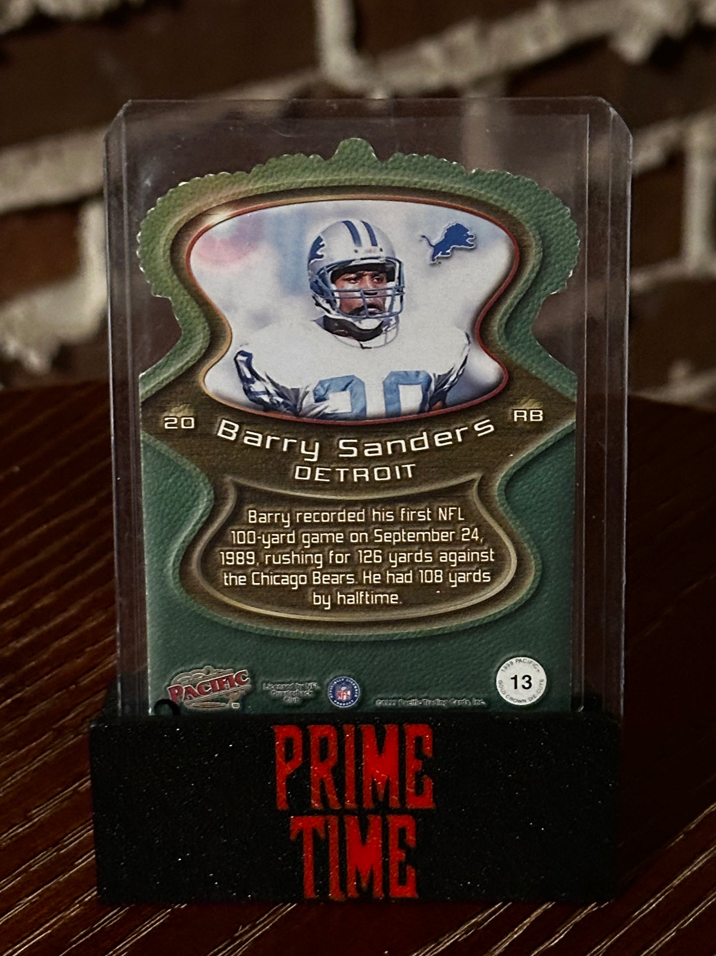 1999 Barry Sanders Gold Crown Die Cut