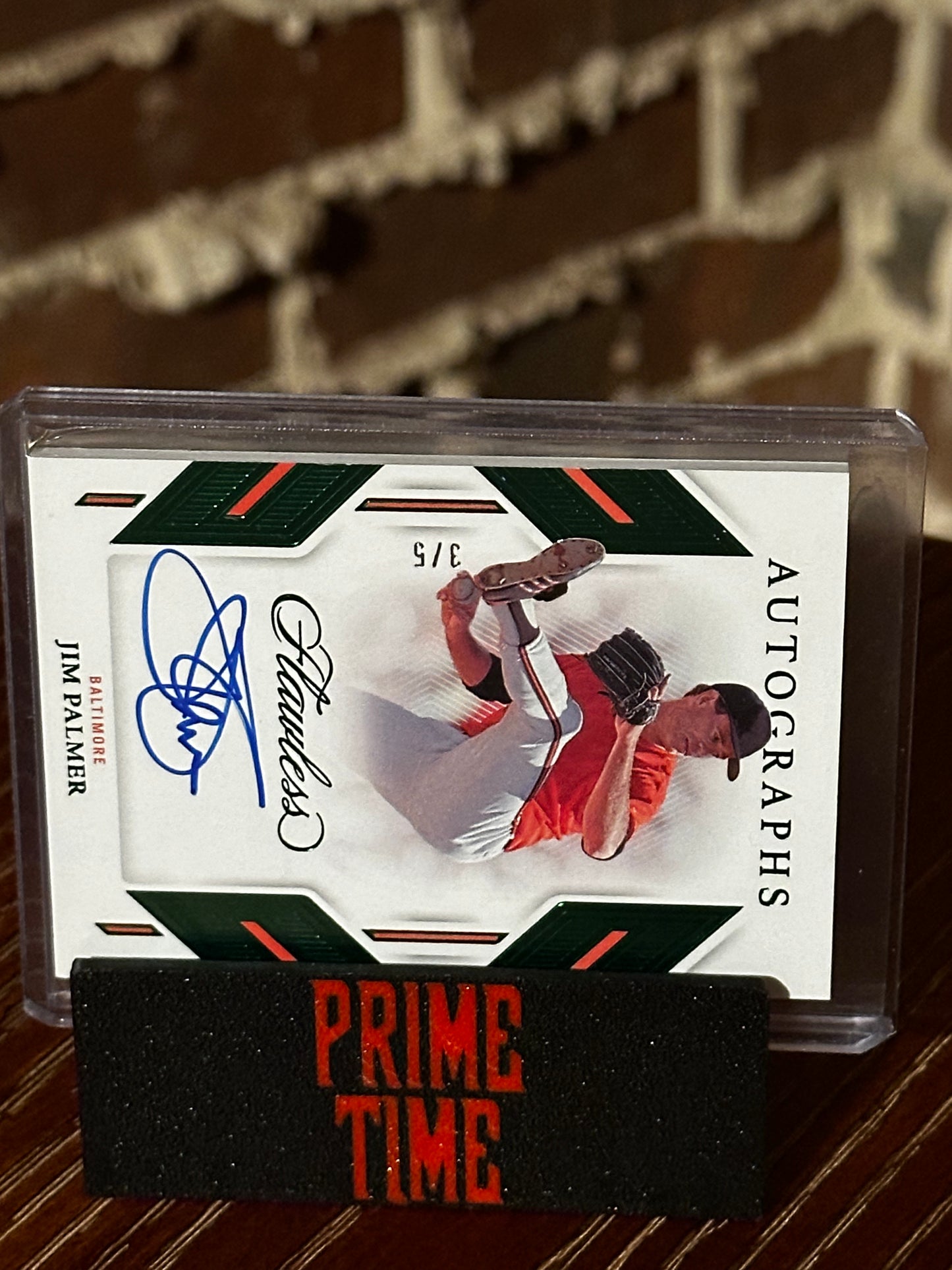 Jim Palmer Flawless /5 on card auto weekly Auction