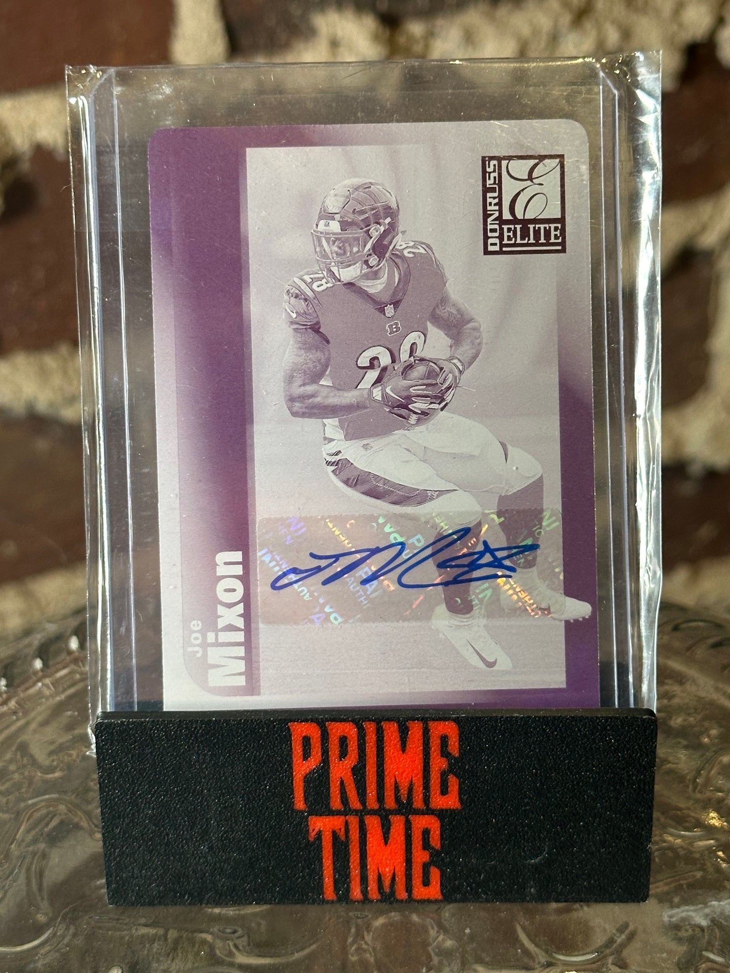 2019 Joe Mixon Elite Magenta Printing Plate 1/1 Auto Panini