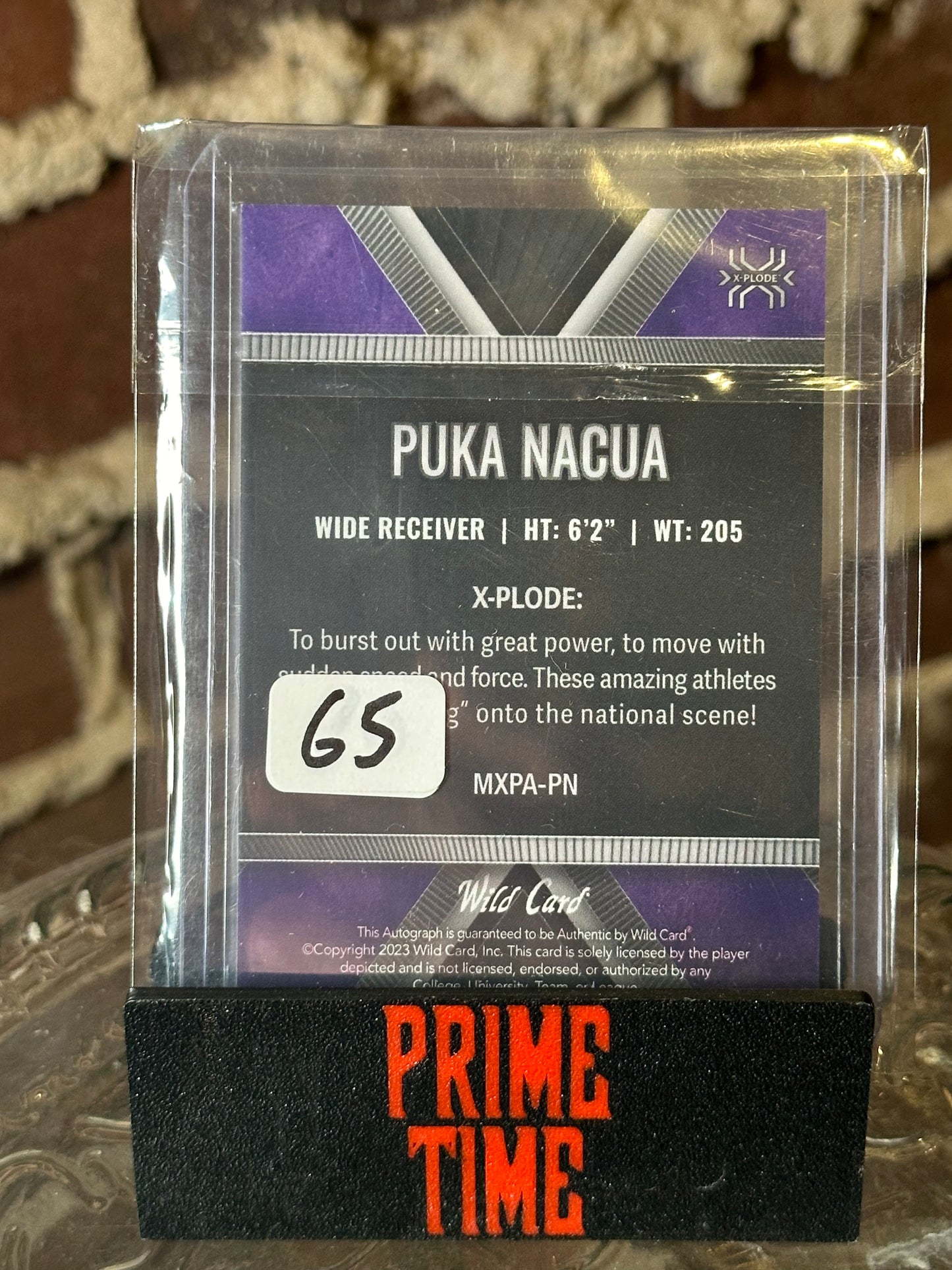 2023 Puka NACUA Wild Card Rookie Auto RC On-Card /8