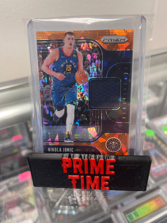 2019 Nikola Jokic Orange Cracked Ice Prizm Jersey