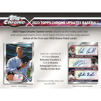 2023 TOPPS CHROME UPDATE SERIES BASEBALL HOBBY BOX